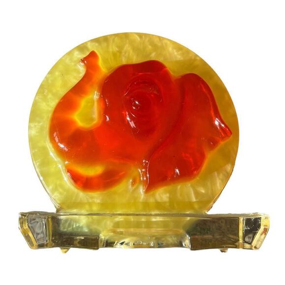 Vintage Lucite Political Napkin Holder Retro Acrylic 1960s 1970s Elephant Donkey - Picture 8 of 8